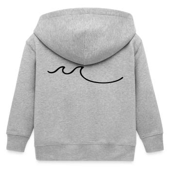 wellen - Kinder Organic Kapuzenjacke Mini Cultivator von Stanley/Stella - Grau meliert - Hinten