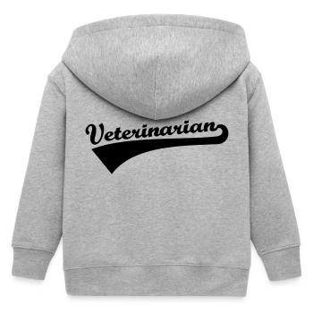 Tierarzt - Kinder Organic Kapuzenjacke Mini Cultivator von Stanley/Stella - Grau meliert - Hinten