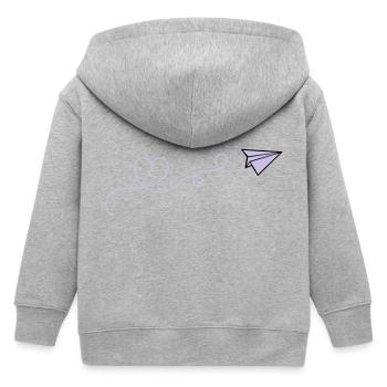 Coeur d’avion en papier - Veste à capuche enfant bio Stanley/Stella - gris chiné - Dos