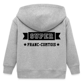 Franche-comté / Franc-Comtois / Franc-Comtoise - Veste à capuche enfant bio Stanley/Stella - gris chiné - Dos