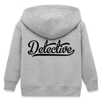 Detective - Kids Organic Zip-up Hoodie by Stanley/Stella - heather grey - Back