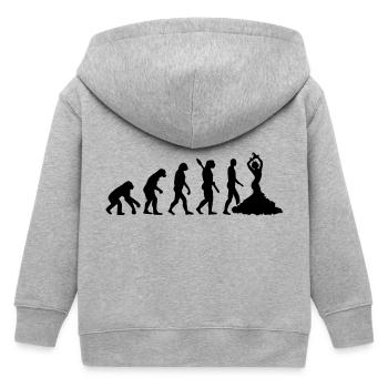 Flamenco - Kinder Organic Kapuzenjacke Mini Cultivator von Stanley/Stella - Grau meliert - Hinten