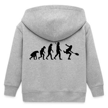 Evolution Tennis - Kinder Organic Kapuzenjacke Mini Cultivator von Stanley/Stella - Grau meliert - Hinten