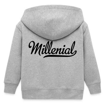 Millenial - Kinder Organic Kapuzenjacke Mini Cultivator von Stanley/Stella - Grau meliert - Hinten