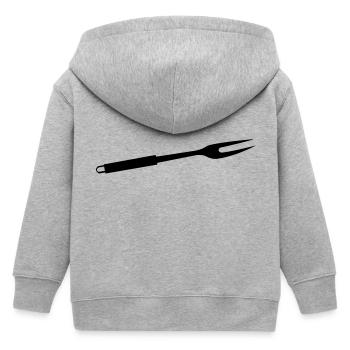 GRILLGABEL Grillbesteck - Kinder Organic Kapuzenjacke Mini Cultivator von Stanley/Stella - Grau meliert - Hinten