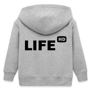 LIFE in HD - Kinder Organic Kapuzenjacke Mini Cultivator von Stanley/Stella - Grau meliert - Hinten