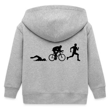 Triathlon - Kinder Organic Kapuzenjacke Mini Cultivator von Stanley/Stella - Grau meliert - Hinten