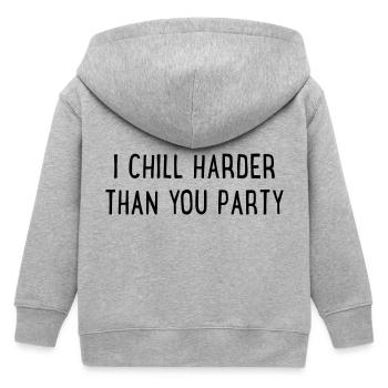 Chillen - Kinder Organic Kapuzenjacke Mini Cultivator von Stanley/Stella - Grau meliert - Hinten