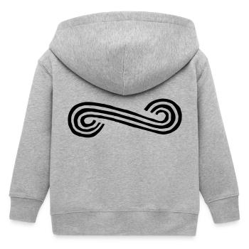 ornement, arc - Graphique vectoriel - Veste à capuche enfant bio Stanley/Stella - gris chiné - Dos