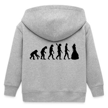 Prinzessin - Kinder Organic Kapuzenjacke Mini Cultivator von Stanley/Stella - Grau meliert - Hinten