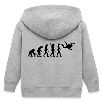 Evolution Skydiving - Veste à capuche enfant bio Stanley/Stella - gris chiné - Dos