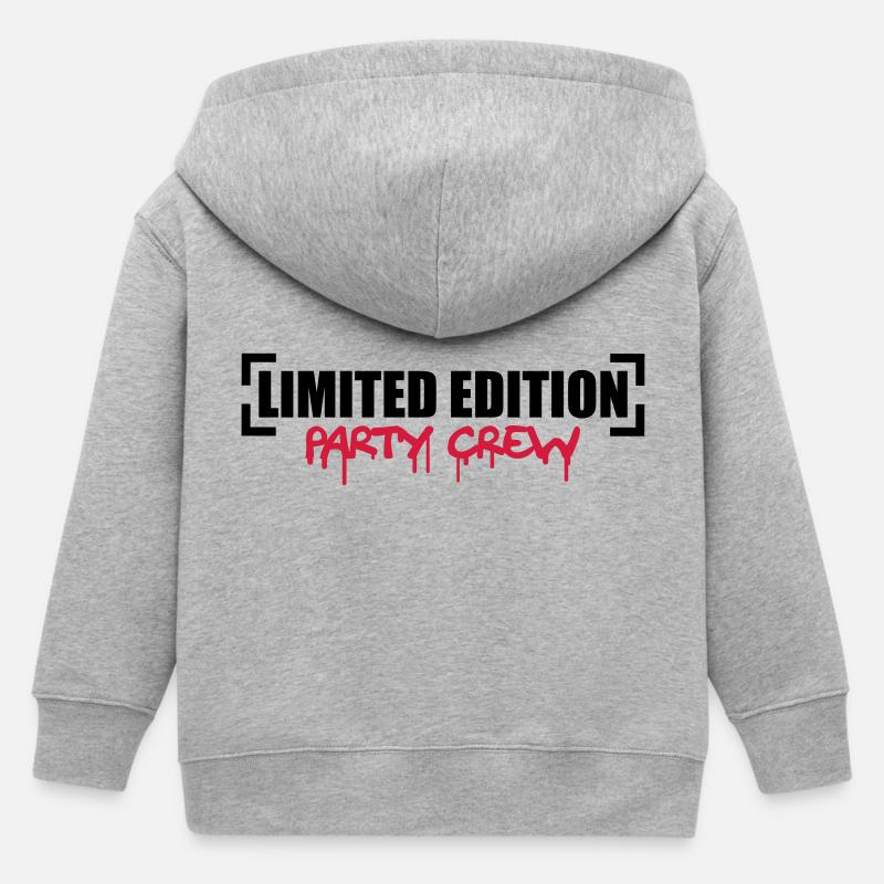 Limited Edition Party Crew Design - Veste à capuche enfant bio Stanley/Stella - gris chiné