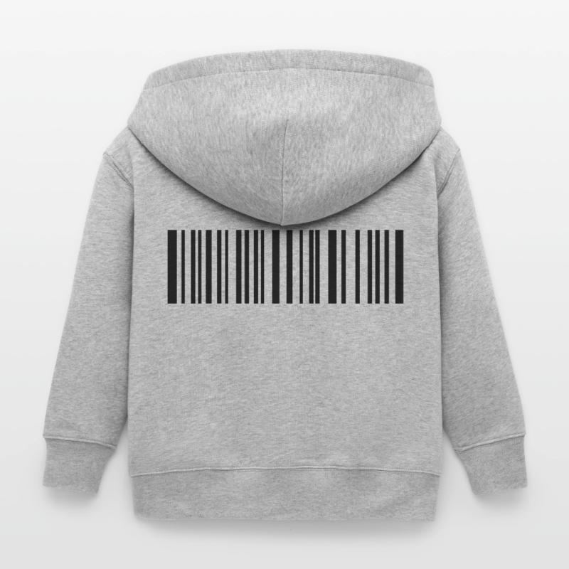 Bar code Kids Organic Zip-up Hoodie by Stanley/Stella