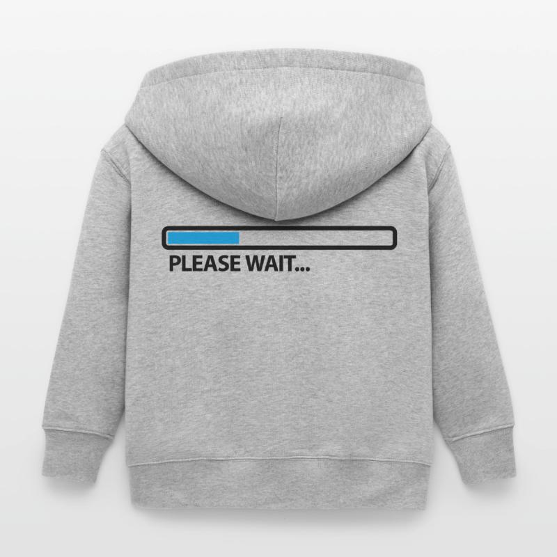 please_wait_2c Kids Organic Zip-up Hoodie by Stanley/Stella