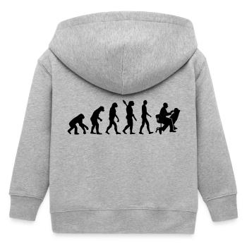 Zahnarzt - Kinder Organic Kapuzenjacke Mini Cultivator von Stanley/Stella - Grau meliert - Hinten