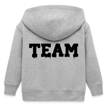 team - Kids Organic Zip-up Hoodie by Stanley/Stella - heather grey - Back