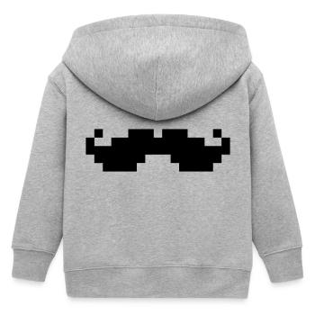 8bit pixel moustache - Kinder Organic Kapuzenjacke Mini Cultivator von Stanley/Stella - Grau meliert - Hinten