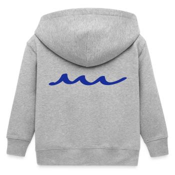 wellen - Kinder Organic Kapuzenjacke Mini Cultivator von Stanley/Stella - Grau meliert - Hinten