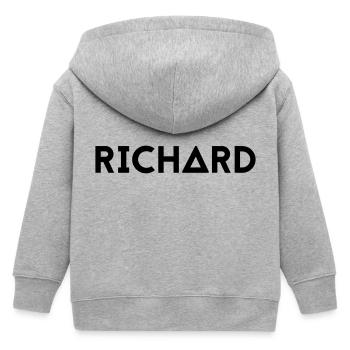 Vorname Richard - Kinder Organic Kapuzenjacke Mini Cultivator von Stanley/Stella - Grau meliert - Hinten