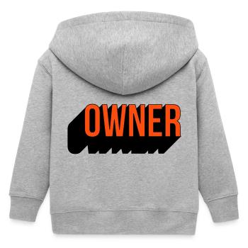 Owner two-tone - Kids Organic Zip-up Hoodie by Stanley/Stella - heather grey - Back