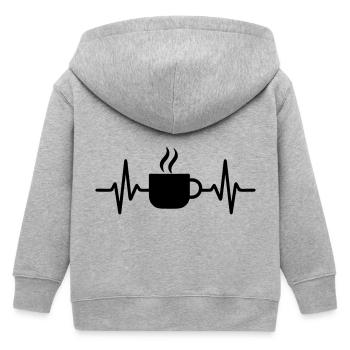 Tasse à café Motif de la pause café - Veste à capuche enfant bio Stanley/Stella - gris chiné - Dos