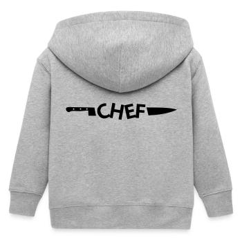 CHEF - Kids Organic Zip-up Hoodie by Stanley/Stella - heather grey - Back