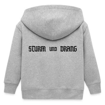 Sturm und Drang - Kinder Organic Kapuzenjacke Mini Cultivator von Stanley/Stella - Grau meliert - Hinten