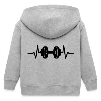 Battement de cœur de forme physique - Veste à capuche enfant bio Stanley/Stella - gris chiné - Dos