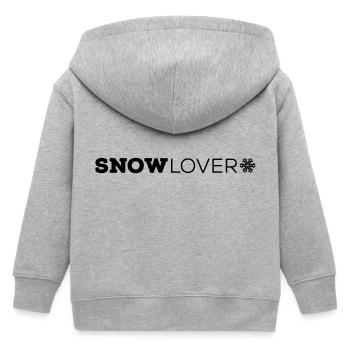 SNOW Lover Ärmel - Kinder Organic Kapuzenjacke Mini Cultivator von Stanley/Stella - Grau meliert - Hinten