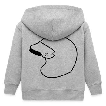 Racing Jet Helm - Kinder Organic Kapuzenjacke Mini Cultivator von Stanley/Stella - Grau meliert - Hinten