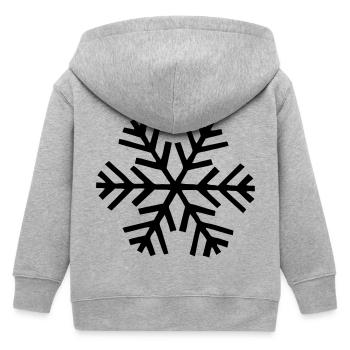 schneeflocke schnee - Kinder Organic Kapuzenjacke Mini Cultivator von Stanley/Stella - Grau meliert - Hinten
