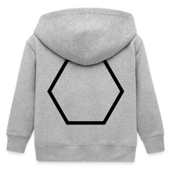 Polygon (fertigen) - Kinder Organic Kapuzenjacke Mini Cultivator von Stanley/Stella - Grau meliert - Hinten