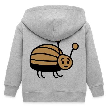 kleiner Käfer - Kinder Organic Kapuzenjacke Mini Cultivator von Stanley/Stella - Grau meliert - Hinten