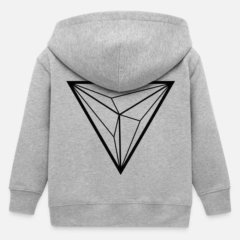 Triangle - Veste à capuche enfant bio Stanley/Stella - gris chiné