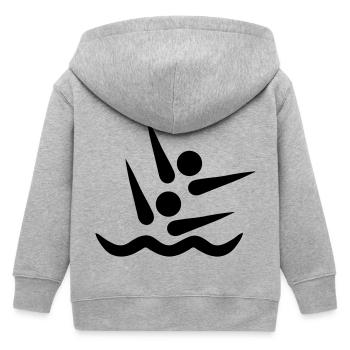 Synchronschwimmen - Kinder Organic Kapuzenjacke Mini Cultivator von Stanley/Stella - Grau meliert - Hinten