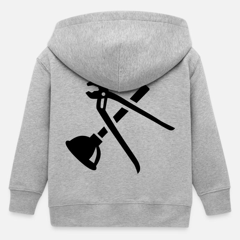 Klempner - Kinder Organic Kapuzenjacke Mini Cultivator von Stanley/Stella - Grau meliert