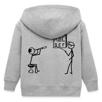 Augenarzt, Sehtest - Kinder Organic Kapuzenjacke Mini Cultivator von Stanley/Stella - Grau meliert - Hinten