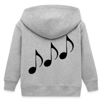 Musiknoten - Kinder Organic Kapuzenjacke Mini Cultivator von Stanley/Stella - Grau meliert - Hinten