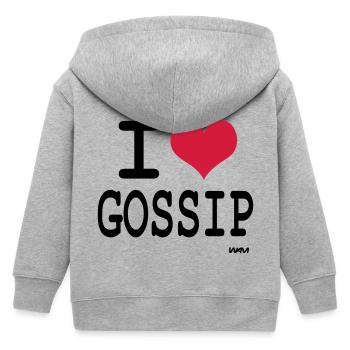 i love gossip by wam - Veste à capuche enfant bio Stanley/Stella - gris chiné - Dos