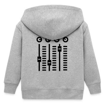 DJ Turntable - Kinder Organic Kapuzenjacke Mini Cultivator von Stanley/Stella - Grau meliert - Hinten