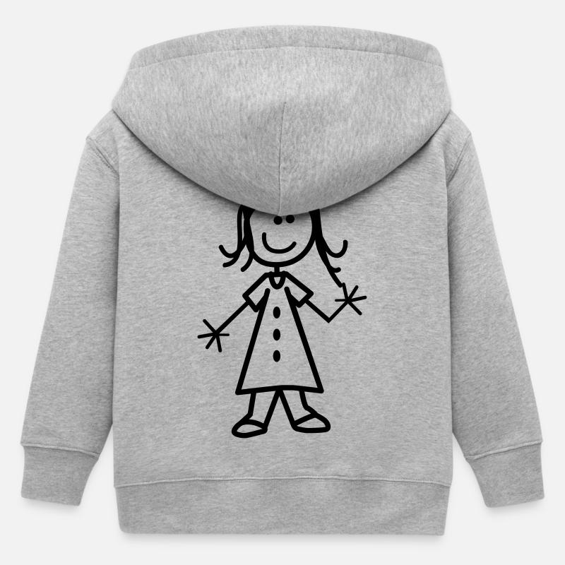 Filles - Veste à capuche enfant bio Stanley/Stella - gris chiné