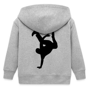 Breakdance - Kinder Organic Kapuzenjacke Mini Cultivator von Stanley/Stella - Grau meliert - Hinten