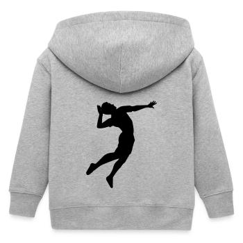 Volleyball - Kinder Organic Kapuzenjacke Mini Cultivator von Stanley/Stella - Grau meliert - Hinten