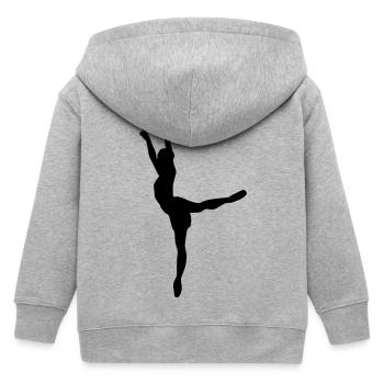 Vektor Balletttänzer Silhouette - Kinder Organic Kapuzenjacke Mini Cultivator von Stanley/Stella - Grau meliert - Hinten
