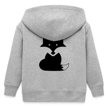 Silhouette | Simplyfox in Schwarz - Kinder Organic Kapuzenjacke Mini Cultivator von Stanley/Stella - Grau meliert - Hinten