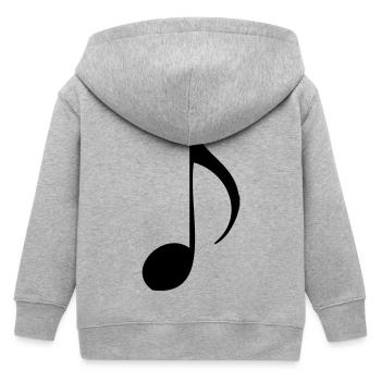 Musiknote - Kinder Organic Kapuzenjacke Mini Cultivator von Stanley/Stella - Grau meliert - Hinten