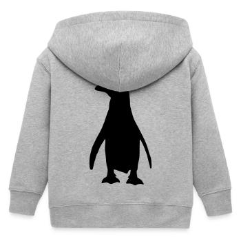 Pinguin - Kinder Organic Kapuzenjacke Mini Cultivator von Stanley/Stella - Grau meliert - Hinten