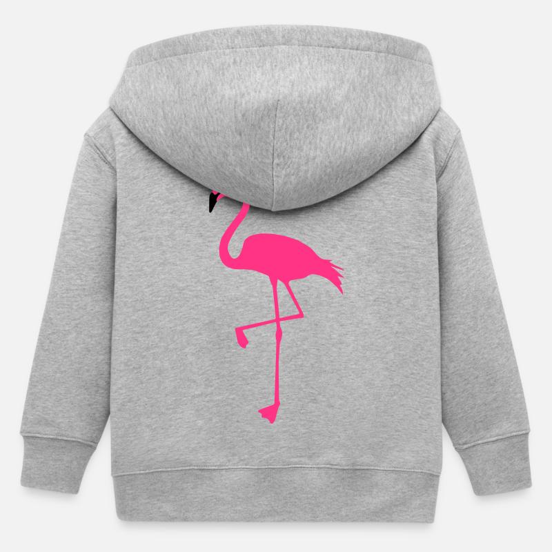 Flamant - Veste à capuche enfant bio Stanley/Stella - gris chiné