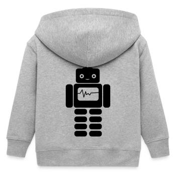 roboter - Kinder Organic Kapuzenjacke Mini Cultivator von Stanley/Stella - Grau meliert - Hinten