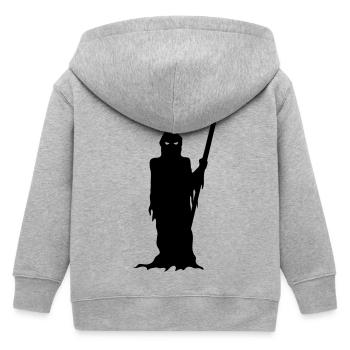 Der Tot - Kinder Organic Kapuzenjacke Mini Cultivator von Stanley/Stella - Grau meliert - Hinten